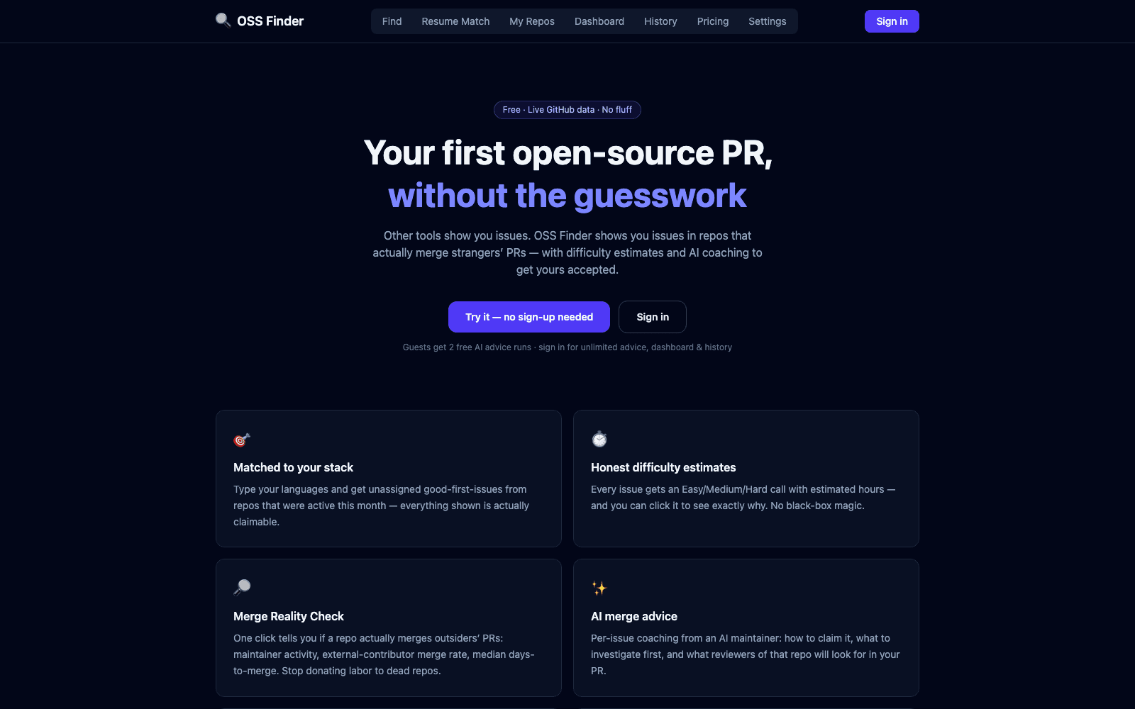 OSS Finder